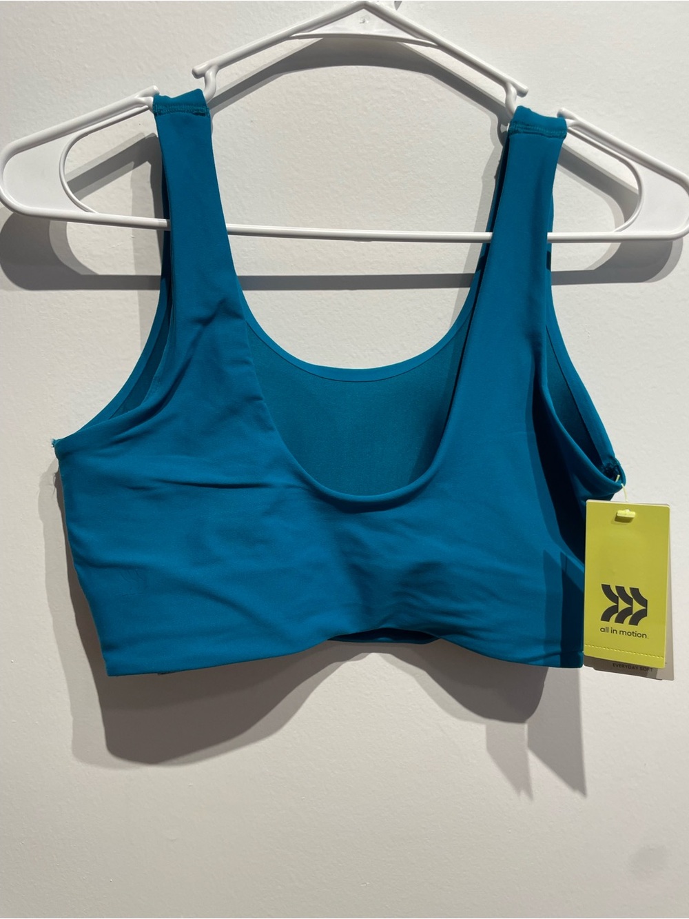 All in Motion Women's Everyday Soft Medium Support Sports Bra Teal Medium NWT - Picture 3 of 8